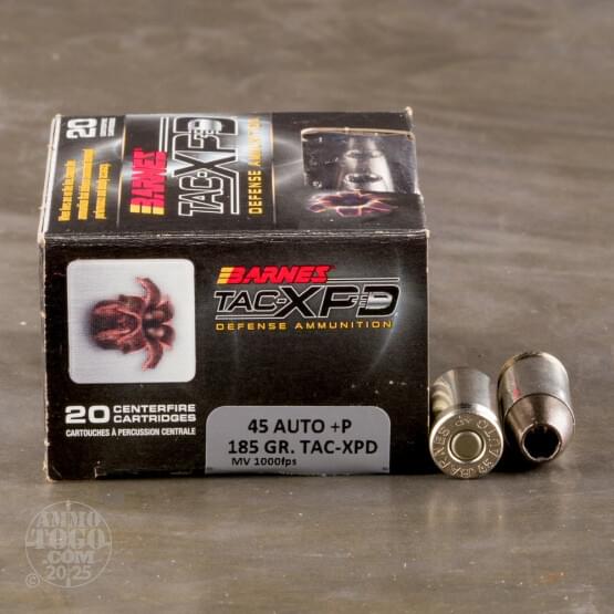 Barnes TAC-XPD 45 ACP +P Ammo