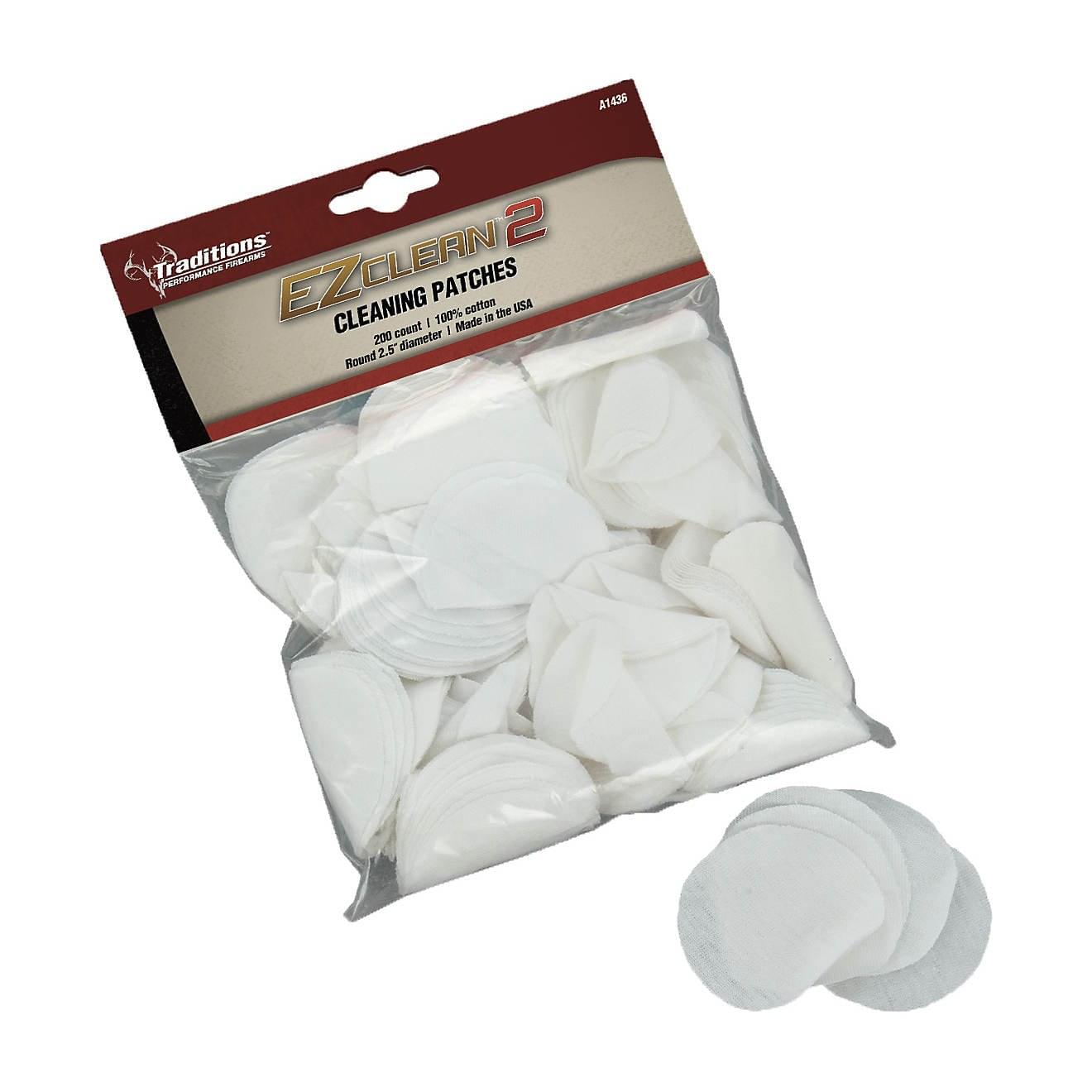 Traditions EZ Clean 2 45 - .54 Caliber Cleaning Patches 200-Pack