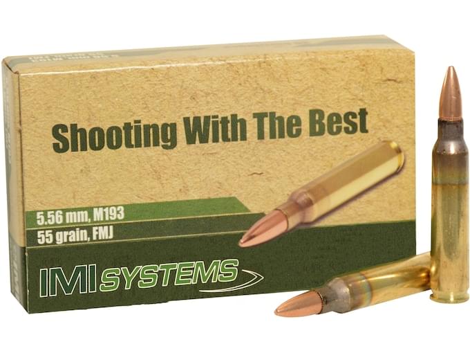 IMI M193 5.56x45mm NATO Ammo 55 Grain FMJ