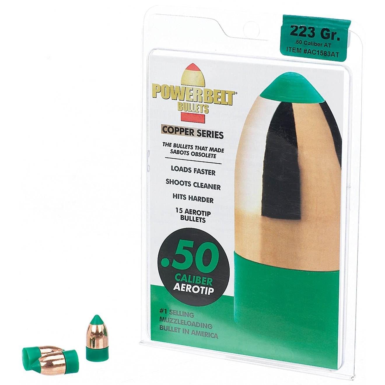 PowerBelt AeroTip Copper 50 Caliber Ammo (223-Grain Muzzleloader Ammunition)